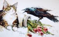 Bad Kitty-watercolor-sold